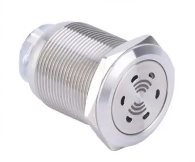 ফ্ল্যাট রাউন্ড মধুচক্র আলোকিত স্টেইনলেস স্টীল 22 মিমি বুজার